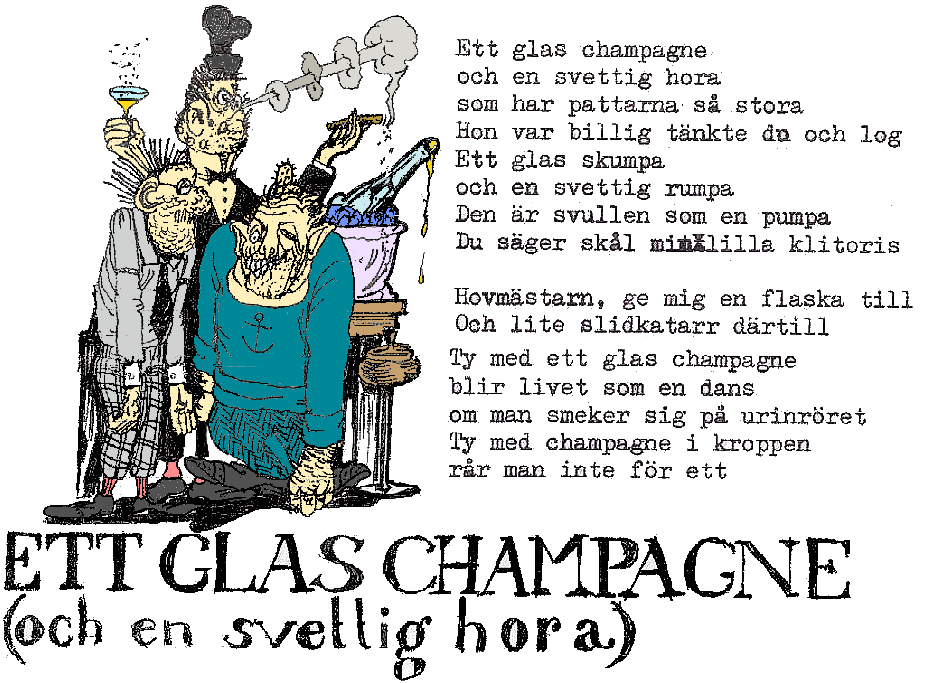 Ett glas champagne från Okammad av Onkeln